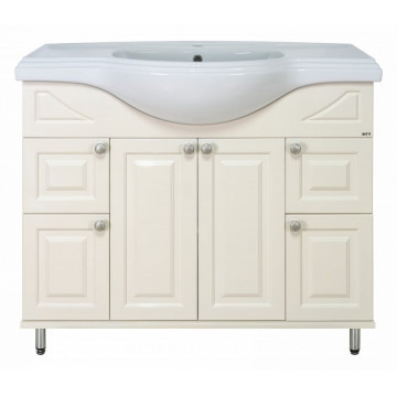 Тумба с раковиной Misty Жардин 105 бежевая глянцевая УТ000011394 - 0