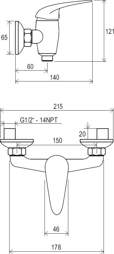 Смеситель для душа Ravak Suzan хром  X070006 - 2
