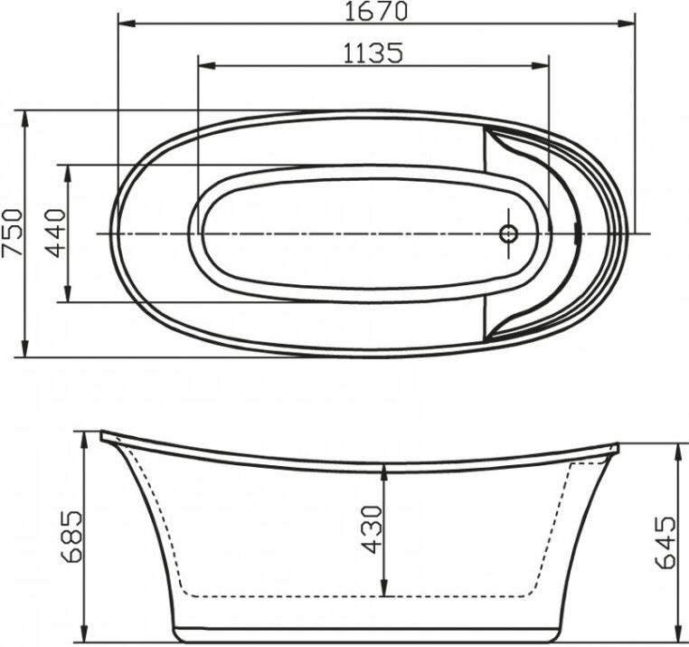 Акриловая ванна BelBagno BB302 - 3
