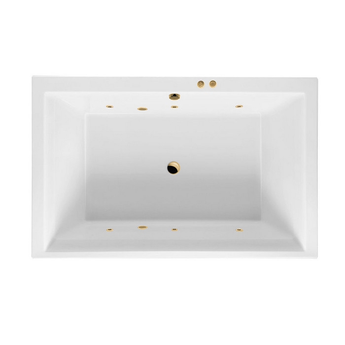 Ванна акриловая Excellent Crown Lux Soft 190х120 с гидромассажем белый - золото WAEX.CRO19.SOFT.GL - 0