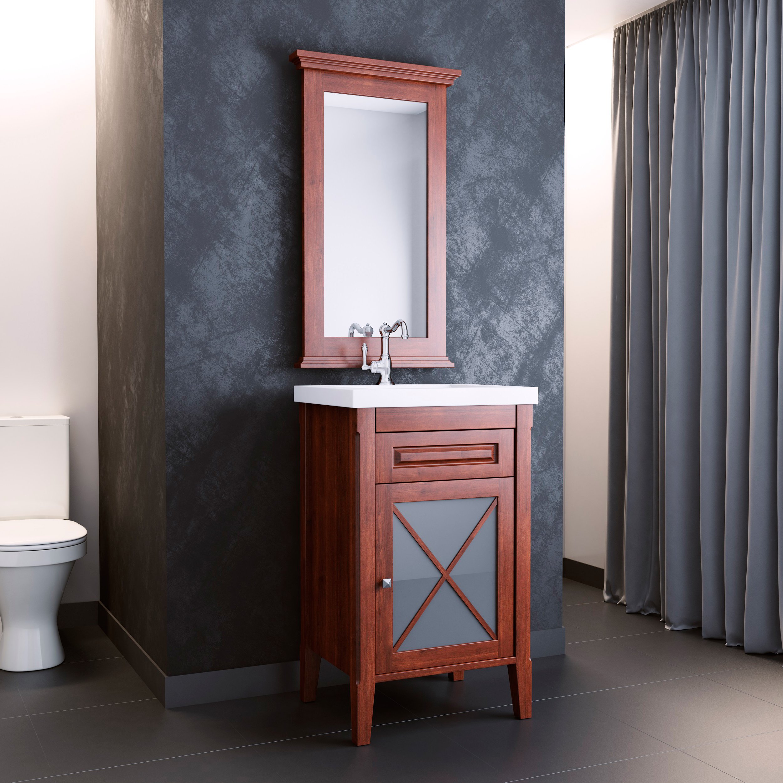 Мебель для ванной Opadiris Палермо 50 R светлый орех - 0