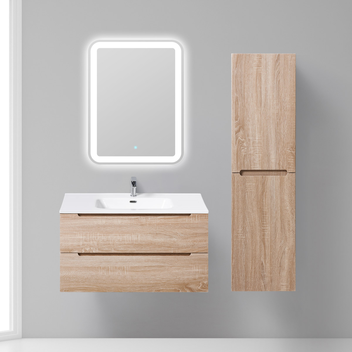 Мебель для ванной BelBagno Etna 90 rovere bianco - 0