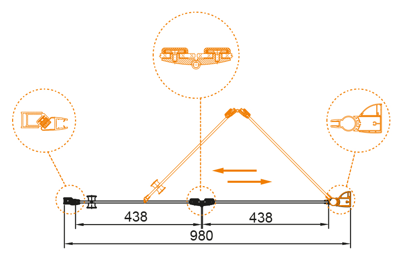 Душевая дверь Cezares ELENA 100.8 см  ELENA-W-BS-12-100-C-Cr - 2