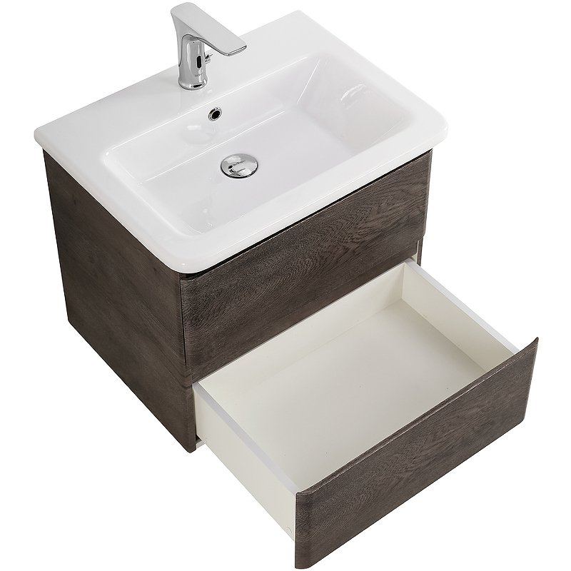 Тумба с раковиной BelBagno Albano 60 темное деревое - 4