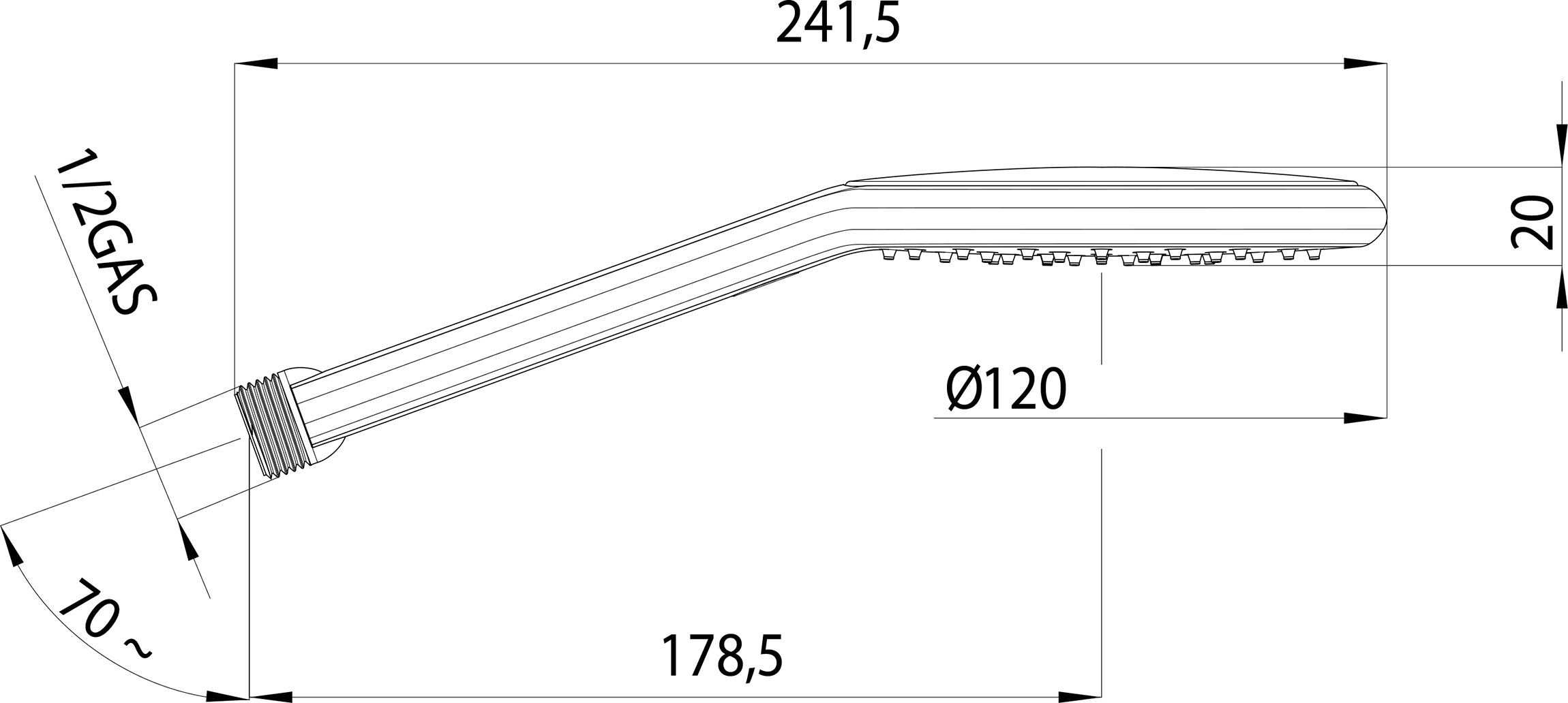 Душевая лейка Bossini Agua Fit Air B00172 CR B00172.030 - 4