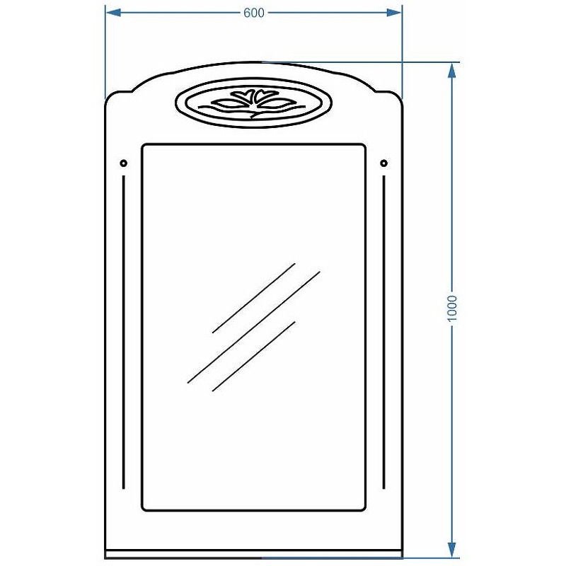 Зеркало Stella Polar Кармела 60 белый SP-00000188 - 2