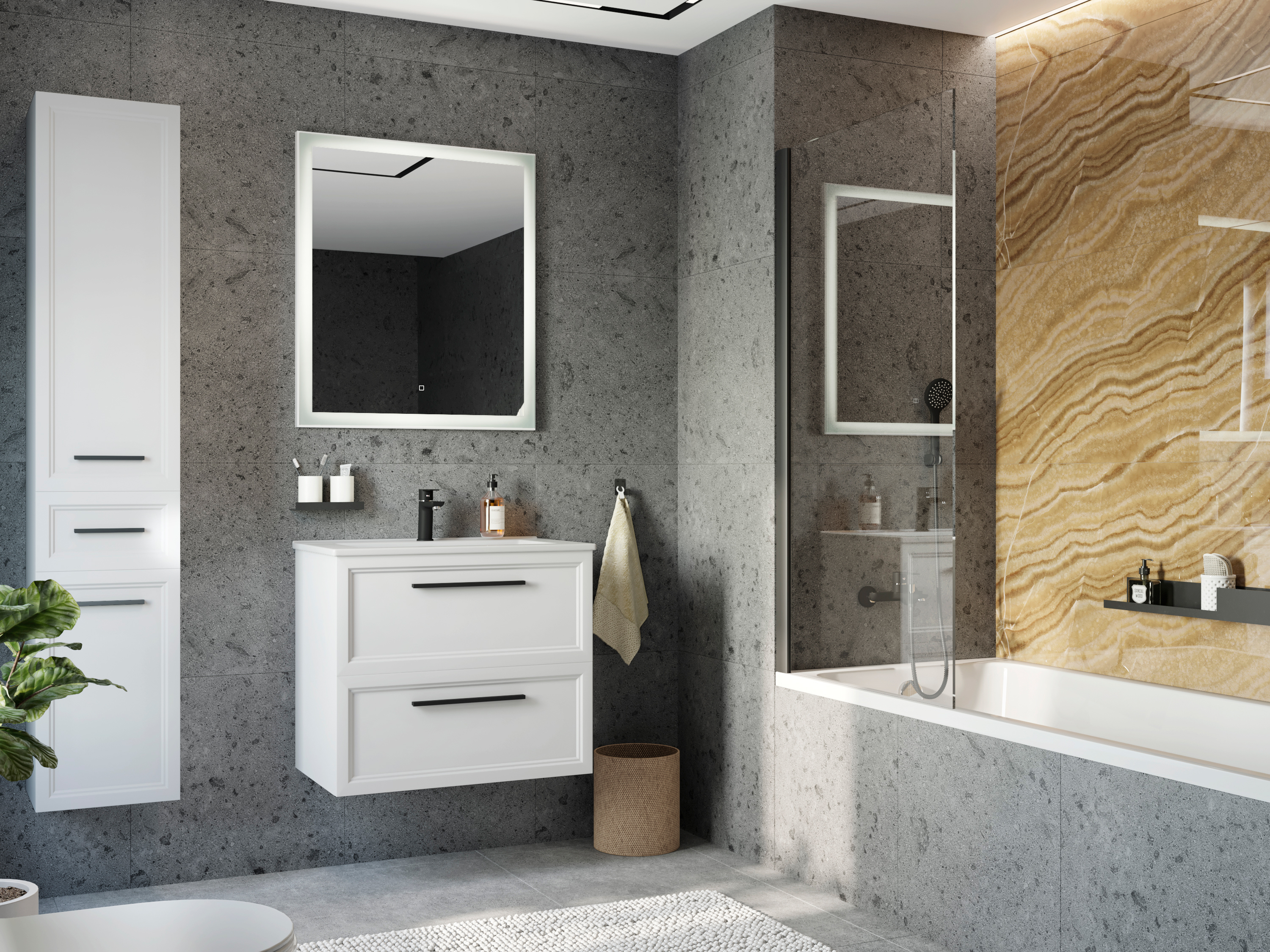 Тумба с раковиной STWORKI Эстерсунд 75 белая матовая 440912 - 2