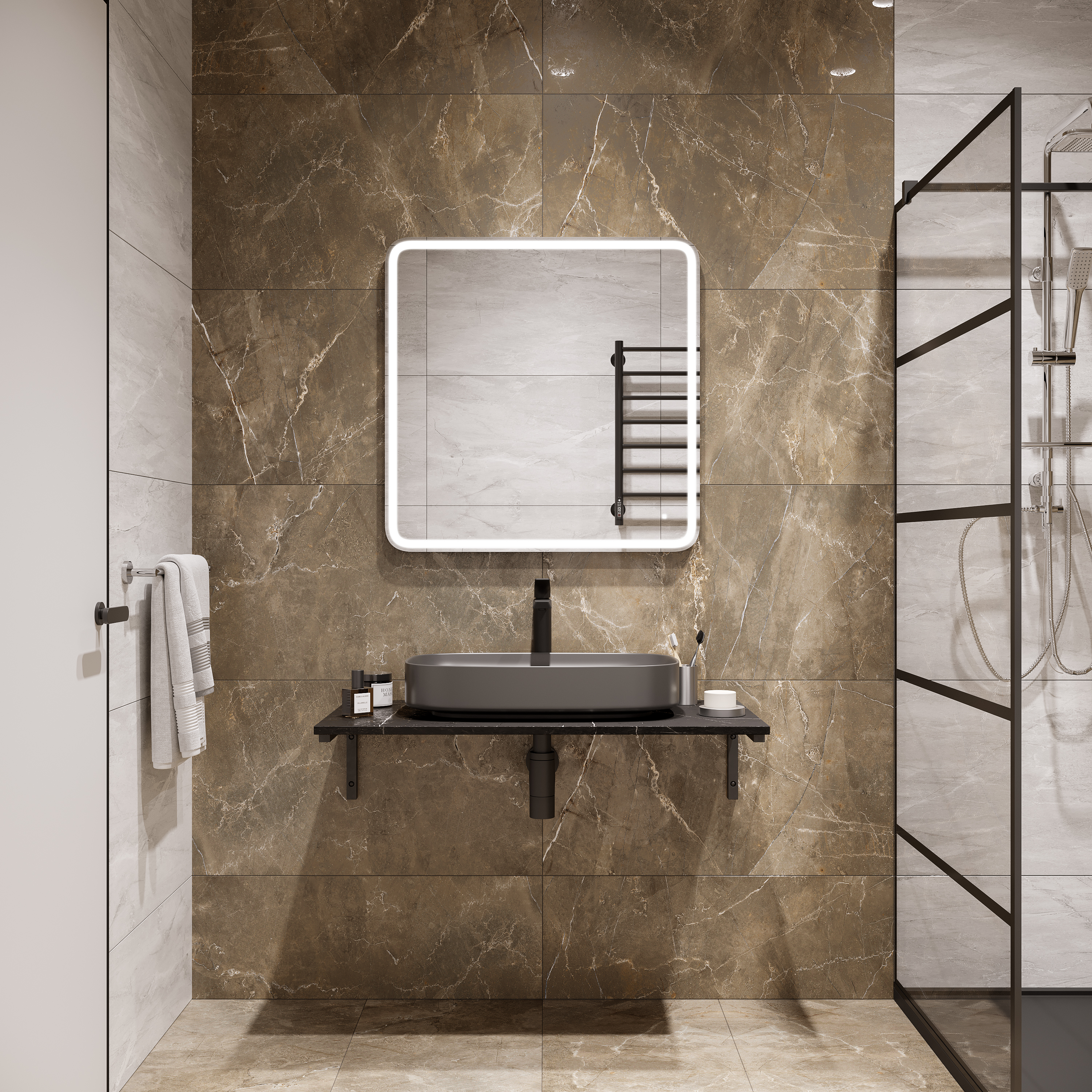 Раковина STWORKI накладная 65 3064-110 черная матовая - 1