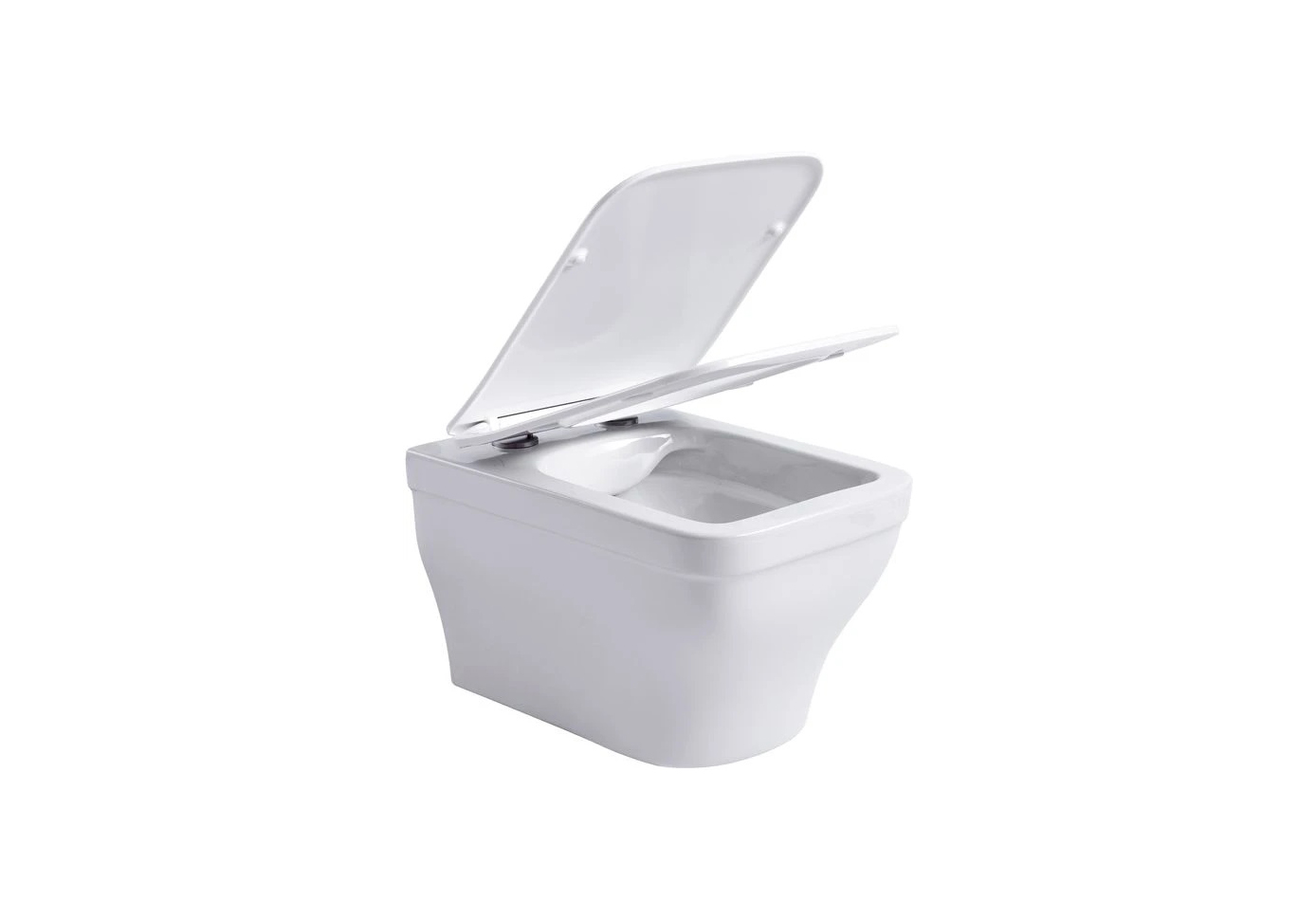 Унитаз подвесной безободковый AQUATEK АМАДЕО 515*370*315 мм, тонкое сиденье с механизмом плавного закрывания, крепеж AQ1163-00 - 4