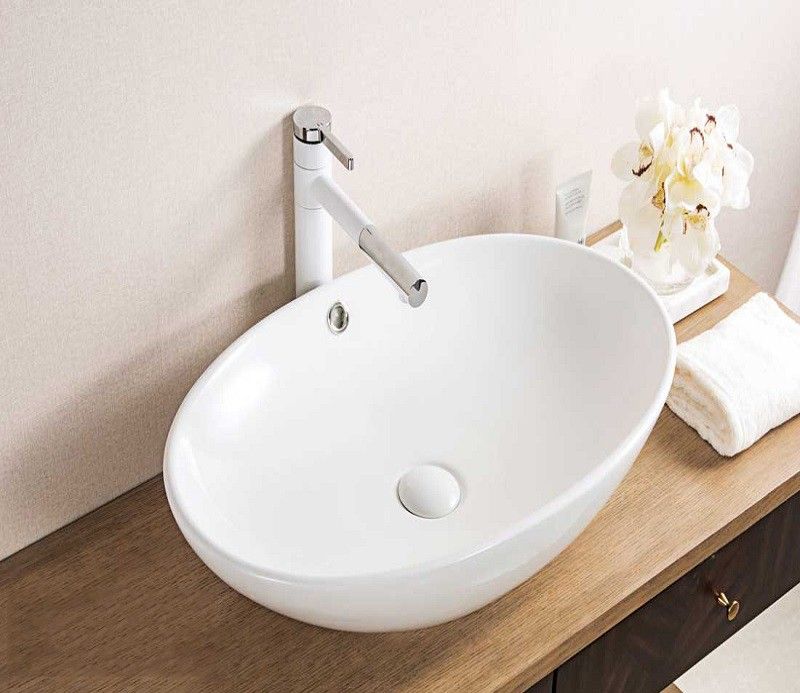 Раковина накладная Ceramalux N белый  D1104 - 0