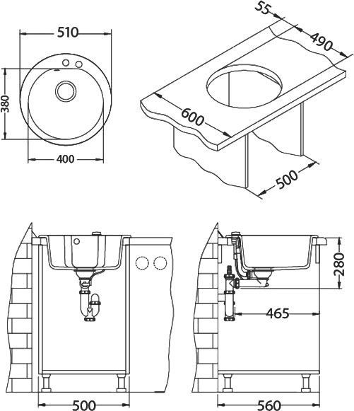 Мойка кухонная Alveus Niagara Granital 10 carbon 1076856 - 1