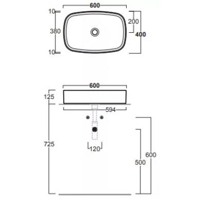 Раковина накладная Simas Folio 60 белая FO04 bi - 1