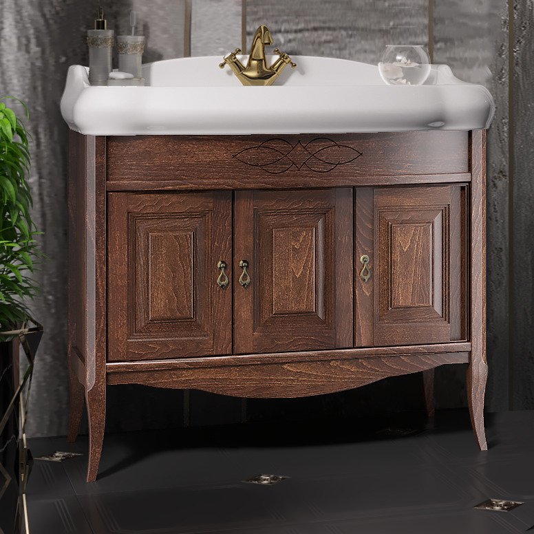 Тумба с раковиной Opadiris Лоренцо 100 светлый орех - 0