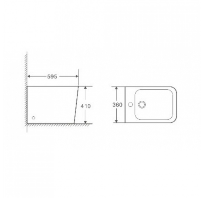 Биде напольное Weltwasser WW SK Gelbach 003 MT-BL матовый черный  10000003746 - 1
