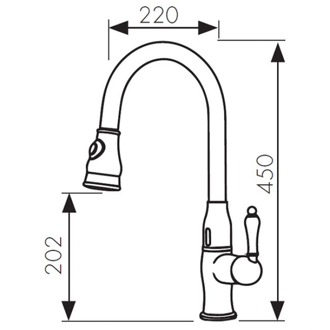 Смеситель для кухонной мойки KAISER Vincent  31344 - 1