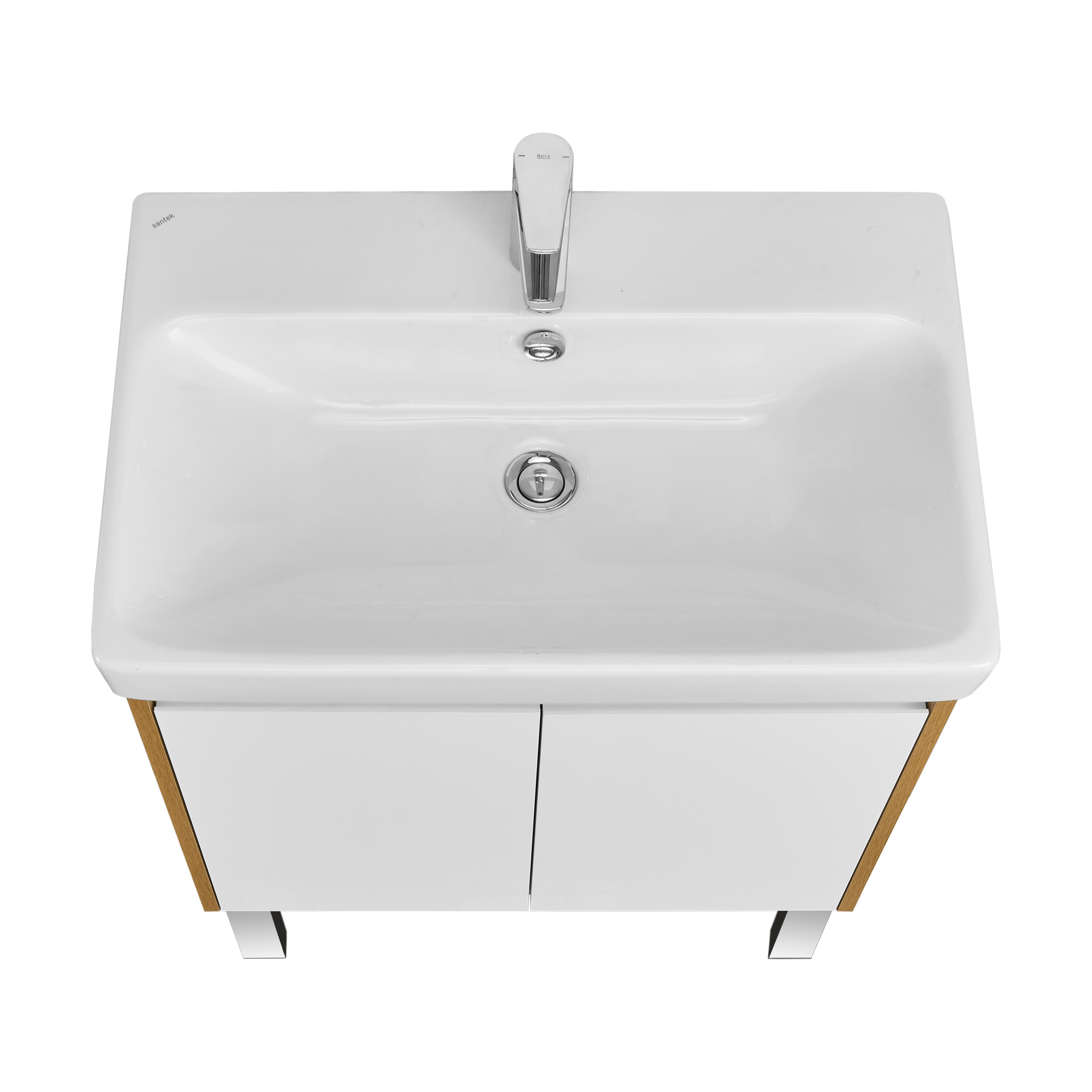 Тумба с раковиной Aquaton Сканди Doors 70 белый - светлое дерево 1A2789K0SDZ90 - 3