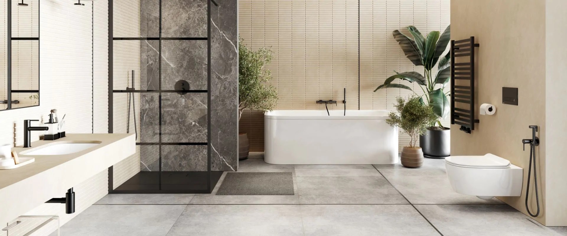 Смеситель для ванны с душем Excellent Pi черный матовый AREX.1205BL - 1