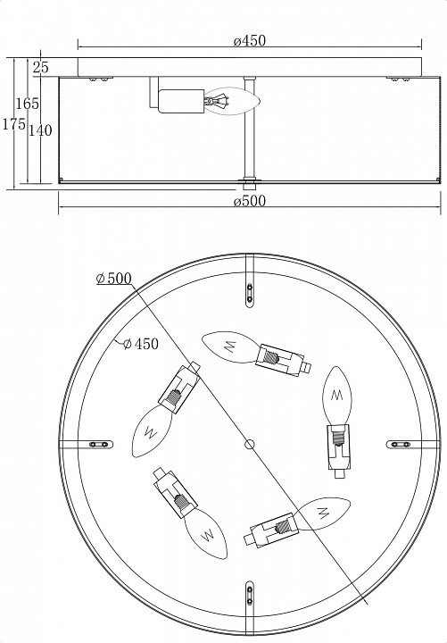 Потолочный светильник Maytoni Ripple MOD096CL-05CH - 3