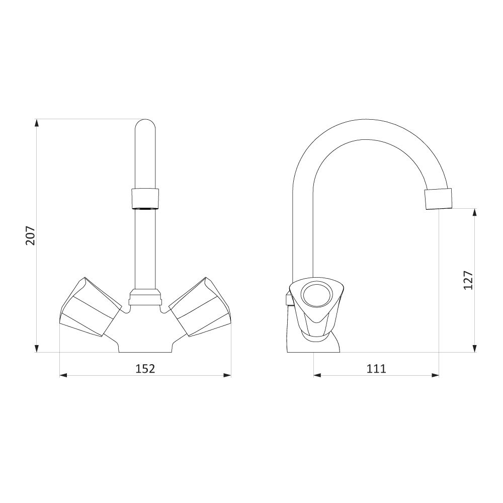 Смеситель для раковины Redblu by Damixa Object хром  340210000 - 6