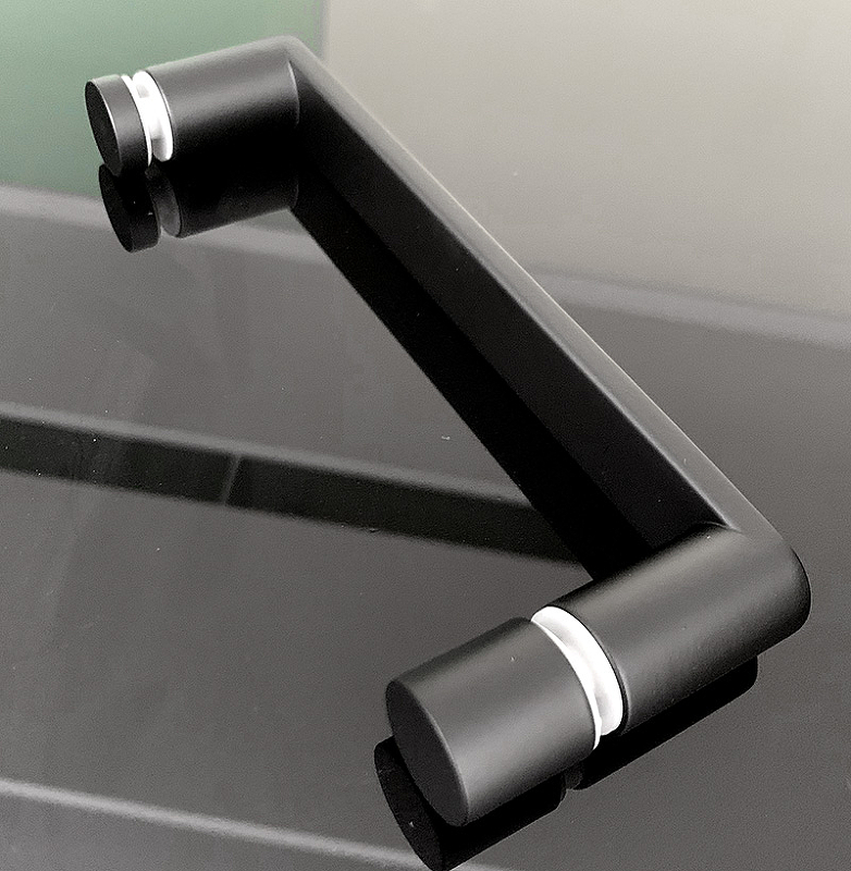 Душевая дверь в нишу ABBER Zart 90 профиль черный  AG08090B - 4