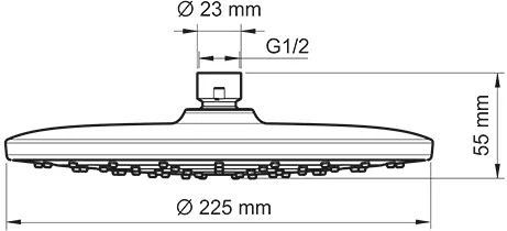 Верхний душ Wasserkraft черный матовый A077 - 2