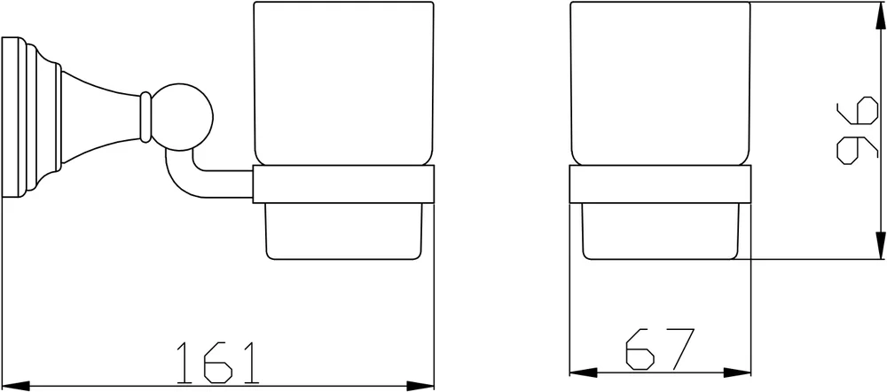 Стакан для зубных щеток Rav Slezak Morava черный матовый MKA0201CMAT - 1