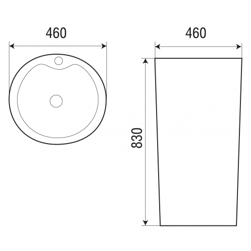 Раковина напольная Weltwasser WW Salzbach 007 GL-WT 46 белый  10000005491 - 1