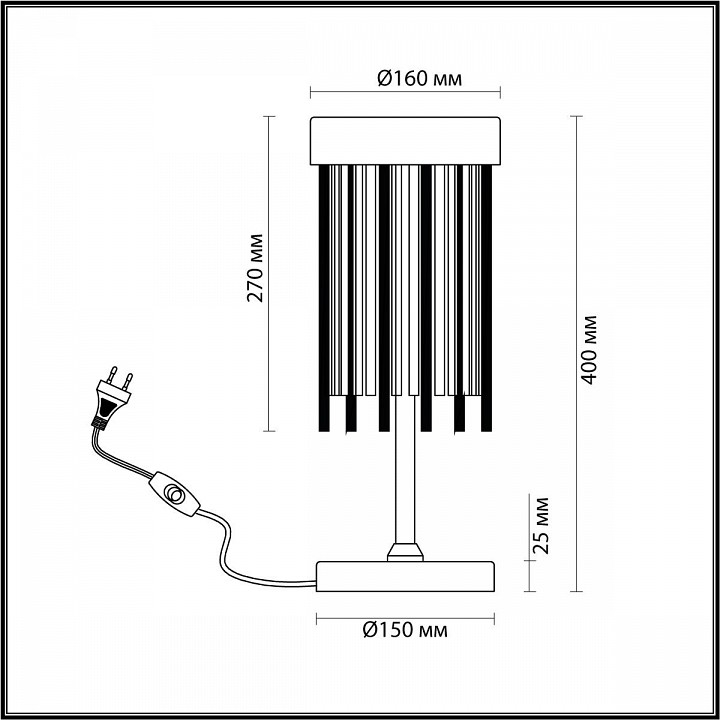 Настольная лампа Odeon Light Hall York 4788/2T - 2
