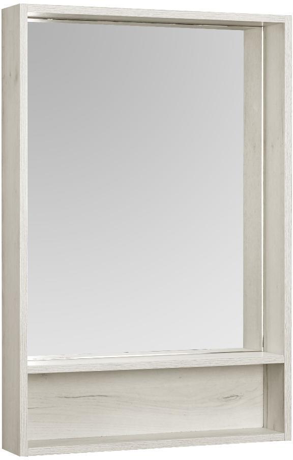 Зеркало-шкаф Aquaton Флай 60 белый-светлое дерево 1A237602FA860 - 0