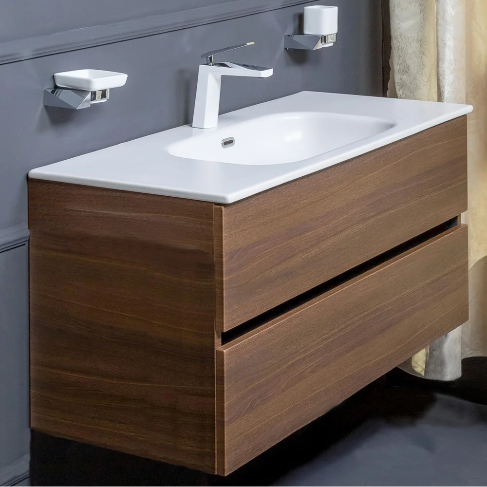 Тумба под раковину Armadi Art Vallessi 100 темное дерево 837-100-D - 0