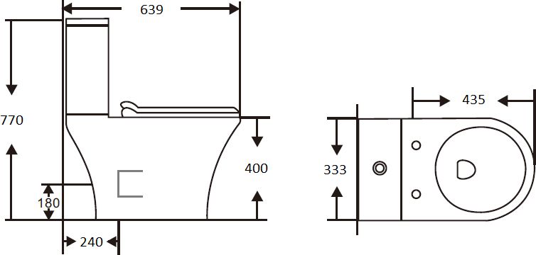 Унитаз-компакт Orange C01-000W безободковый, с микролифтом C02-000W - 9
