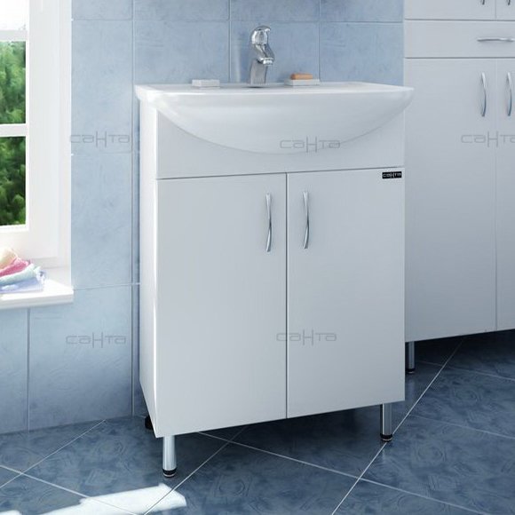 Тумба с раковиной СанТа Сити 60 - 0