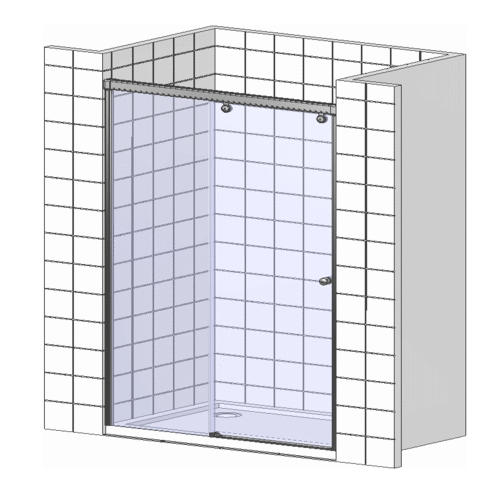 Душевая дверь в нишу Cezares Pratico BF1 105 C Cr PRATICO-BF-1-105-C-Cr - 6