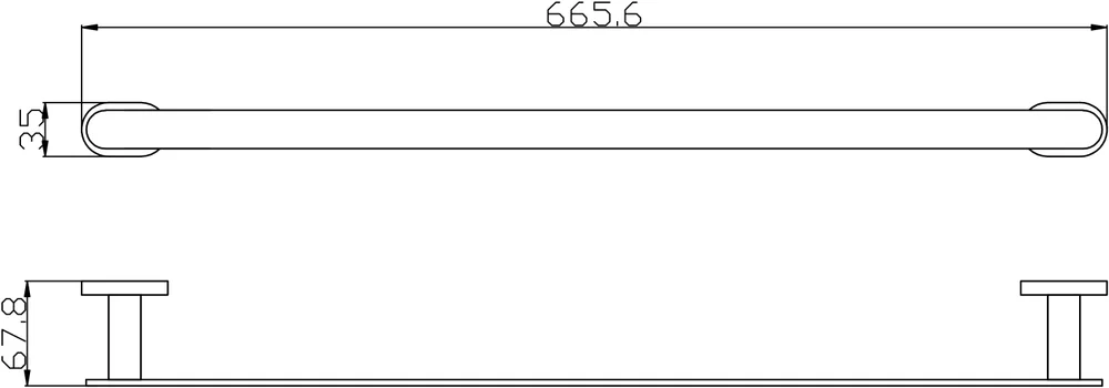 Полотенцедержатель Rav Slezak Yukon хром - белый YUA0701/65CB - 1