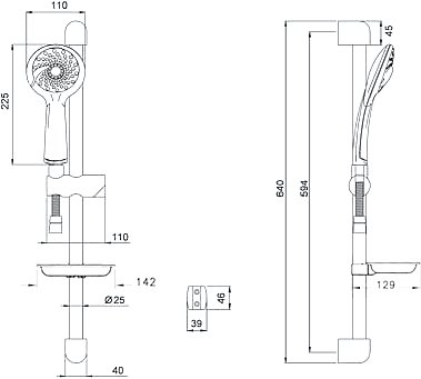 Душевой гарнитур VitrA Samba 3F A45680WSA - 1