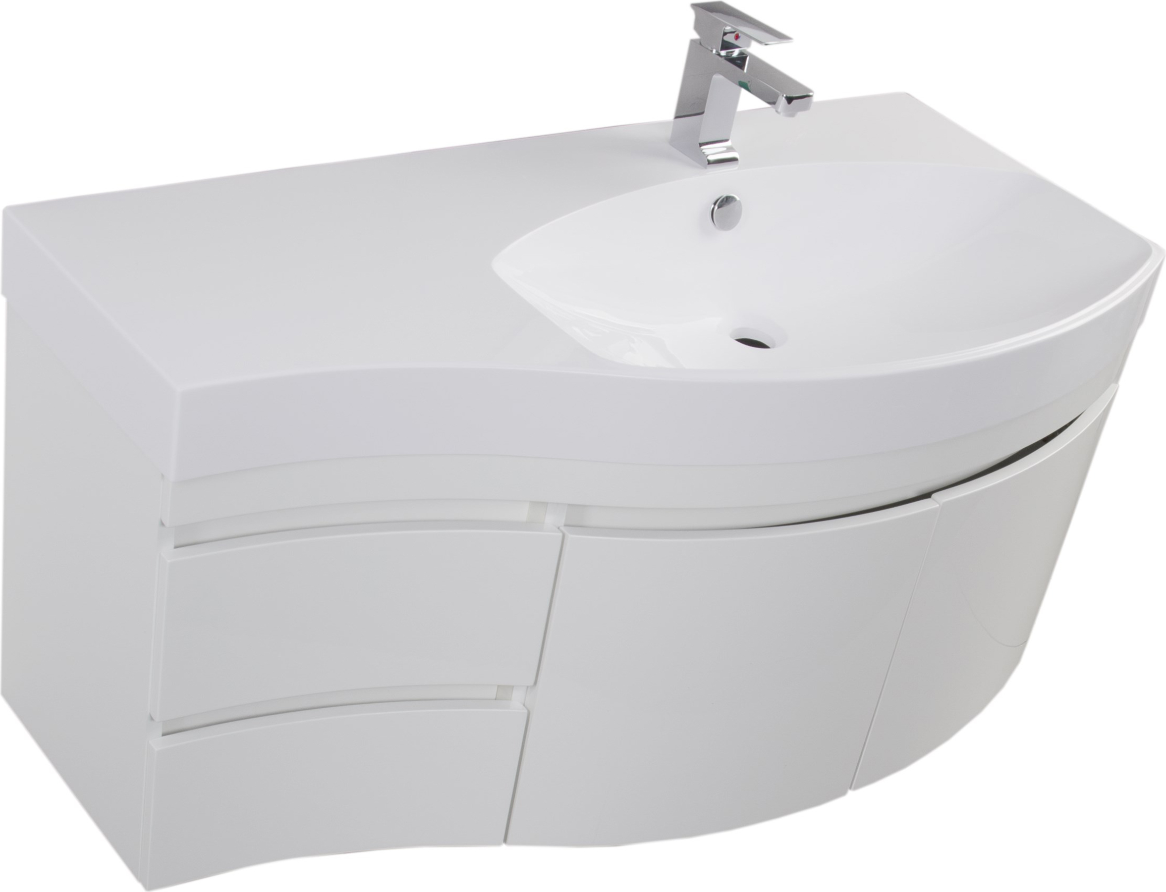 Тумба с раковиной Aquanet Опера 2-115 белая R - 1