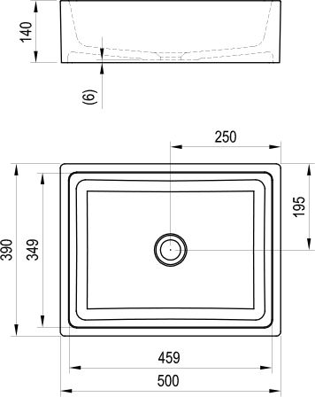Накладная раковина Ravak FORMY 50 см  XJL01250000 - 5
