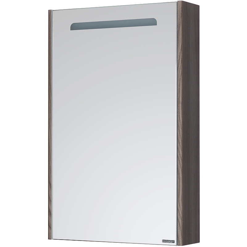 Зеркало-шкаф Aquaton Сильва 50 с подсветкой темное дерево 1A215502SIW5L - 0