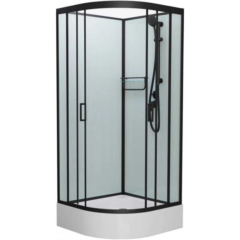 Душевая кабина Frank 90х90 черная стекло матовое 20063 - 0