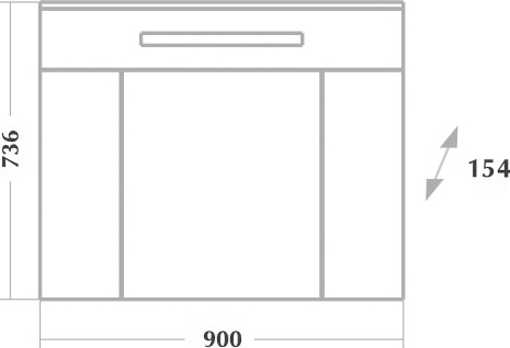 Зеркало-шкаф Onika Сигма 90 с подсветкой, белый  209014 - 3