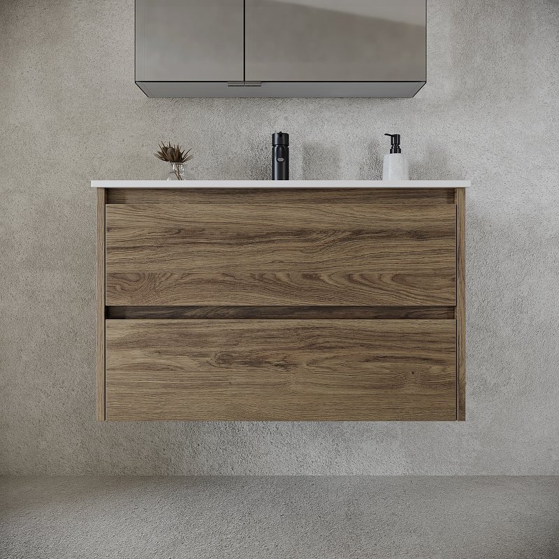 Тумба под раковину подвесная Sancos Libra 80 светлое дерево LB80ECH - 1