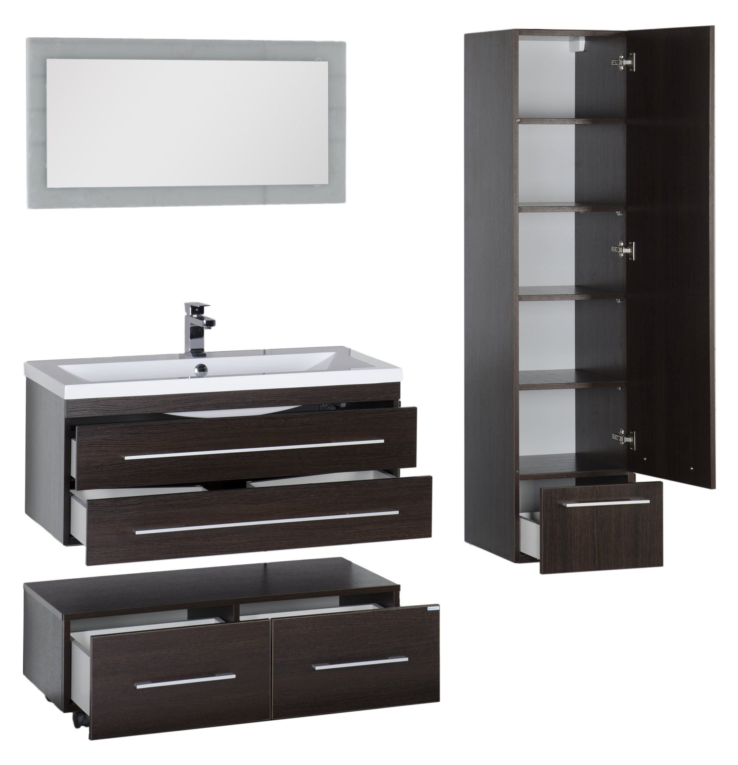 Тумба Aquanet Нота 100 подкатная венге 00170750 - 18