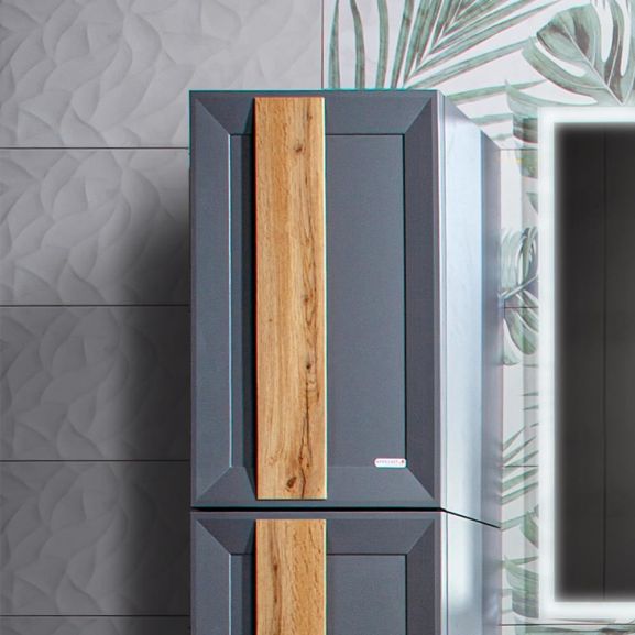 Ручка для шкафа Бриклаер Берлин 90 дуб золотой верх  4627125416309 - 1