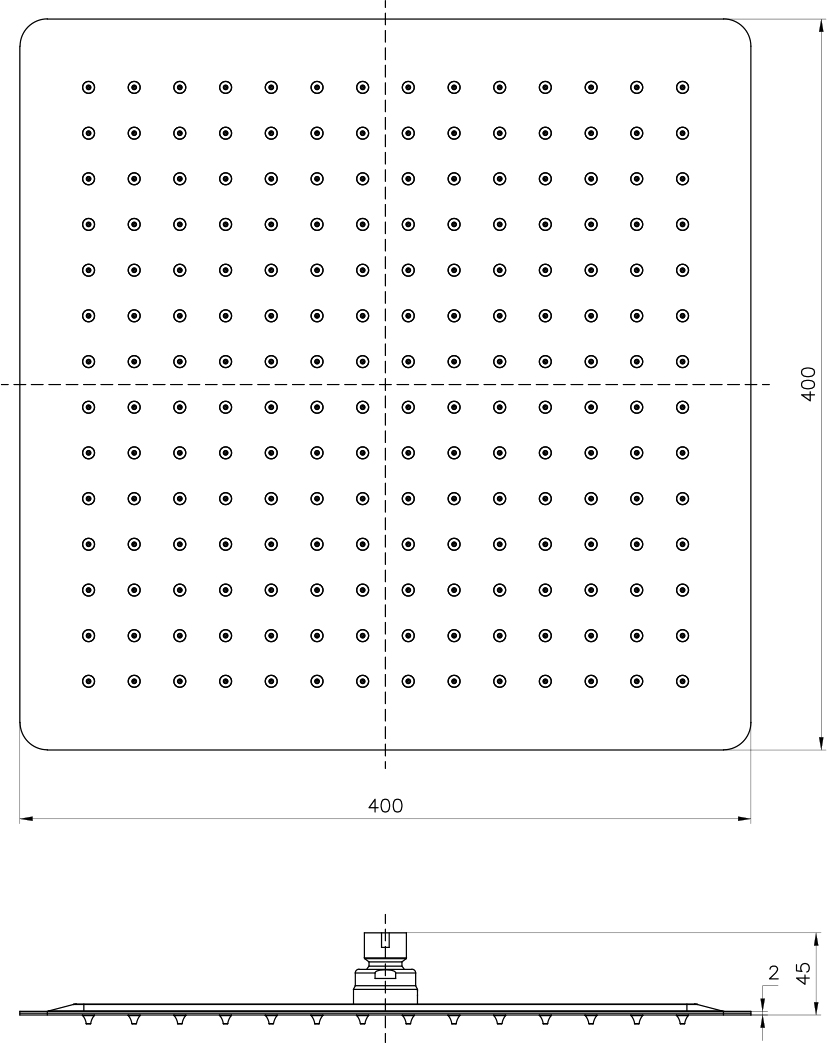 Верхний душ Lemark LM9489S 40 см - 2
