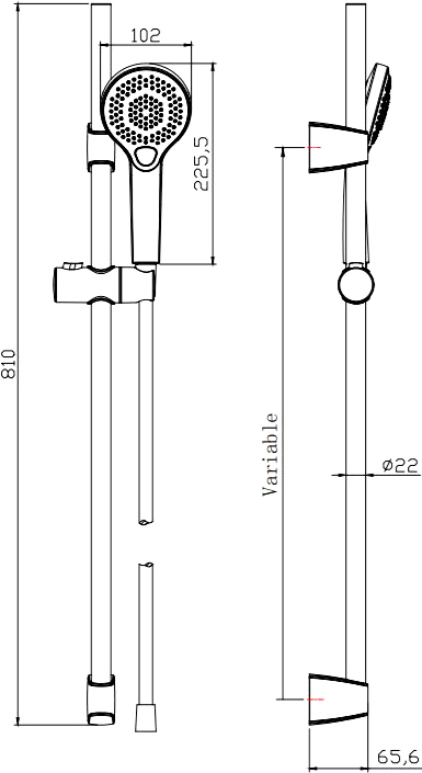 Душевой гарнитур Cersanit Neno 63696 черный - 10