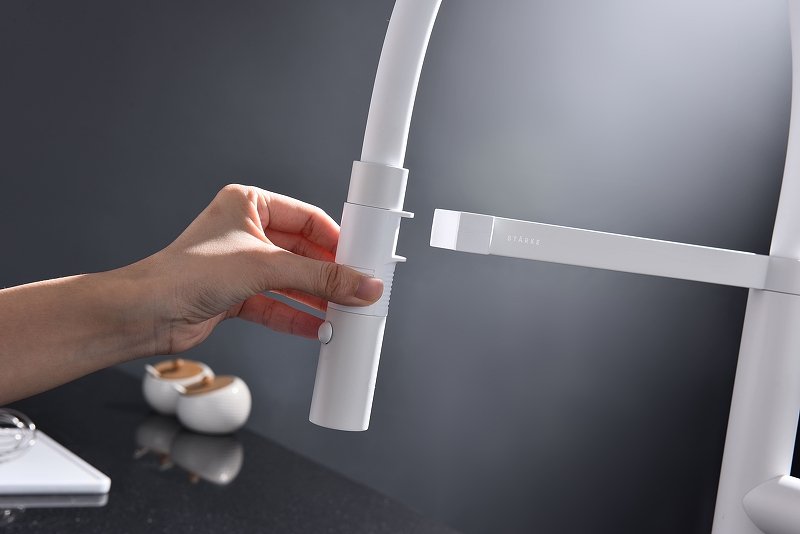 Смеситель для кухни Paulmark Leader белый матовый Le214101-431 - 6