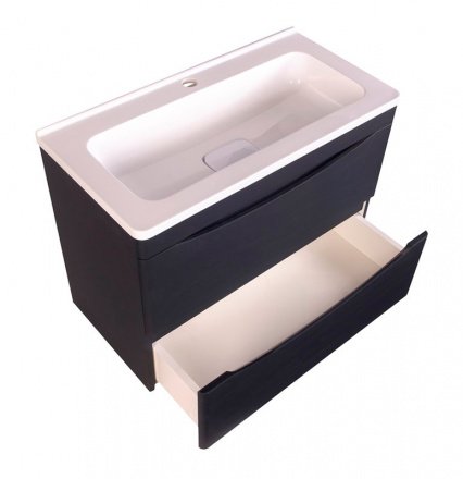 Тумба под раковину Style Line Бергамо мини 70 Люкс Plus, черный  СС-00002321 - 1