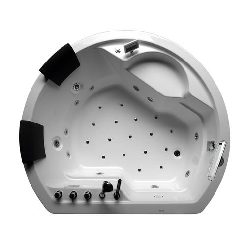 Акриловая ванна Gemy 185х162 белая с гидромассажем G9053 O - 2