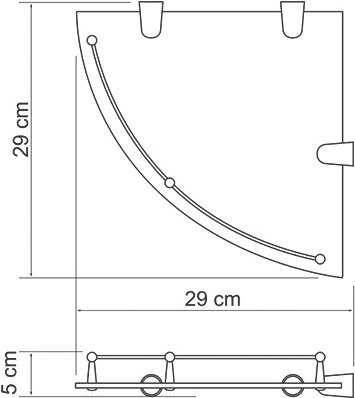 Полка Wasserkraft K-544 угловая - 3