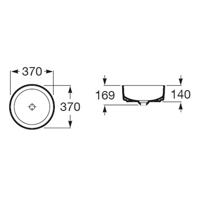 Накладная раковина Roca Inspira square 37 см  327523000 - 3